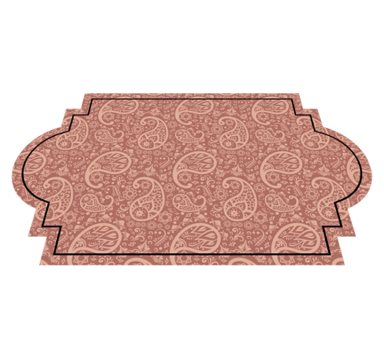 Vinyl Teppich Textur konturiertes paisley-design - TenStickers