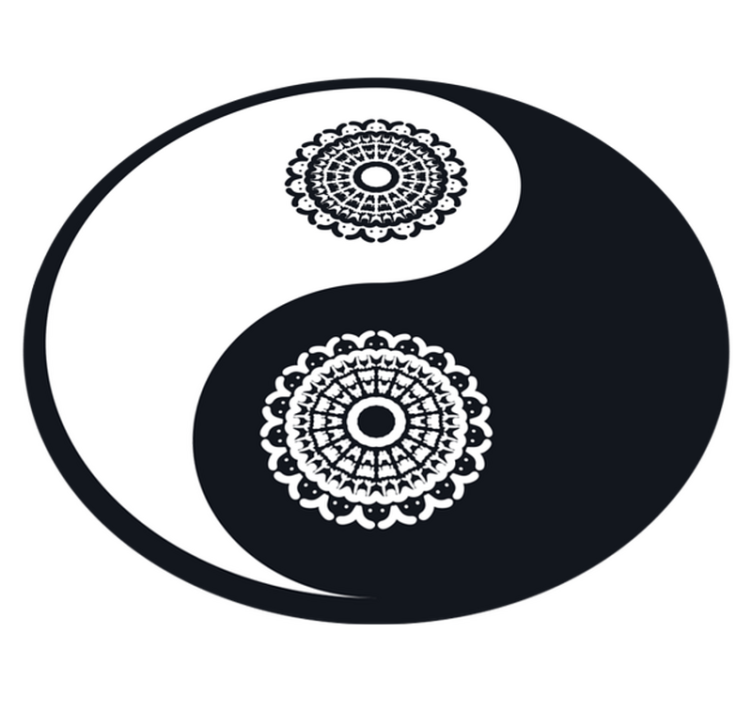 Vinyl Teppich Mandala yin-yang-kreis - TenStickers