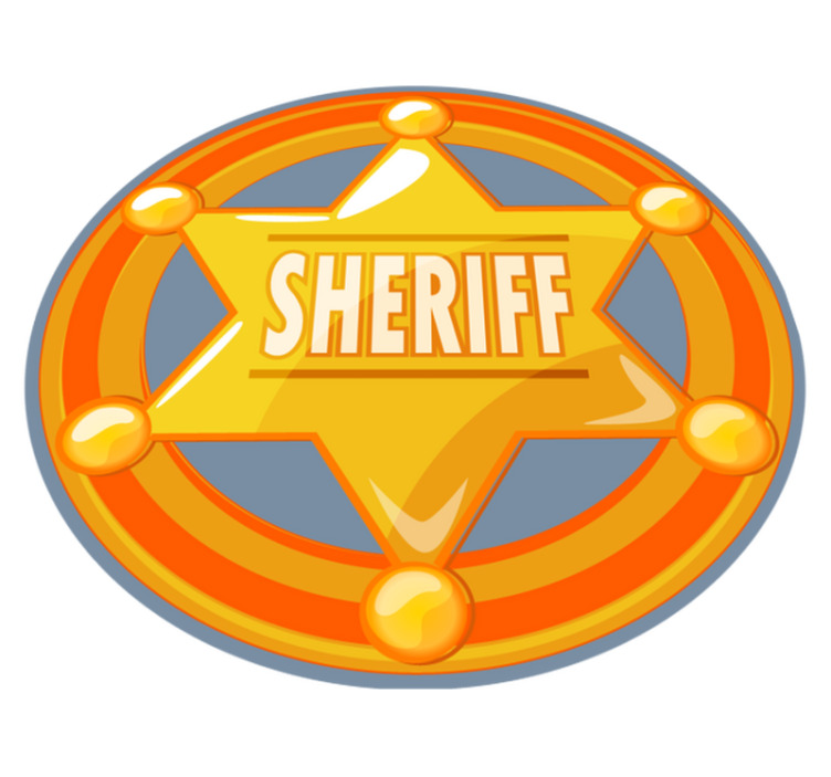 Vinyl Teppich Spiele sheriff-abzeichen - TenStickers