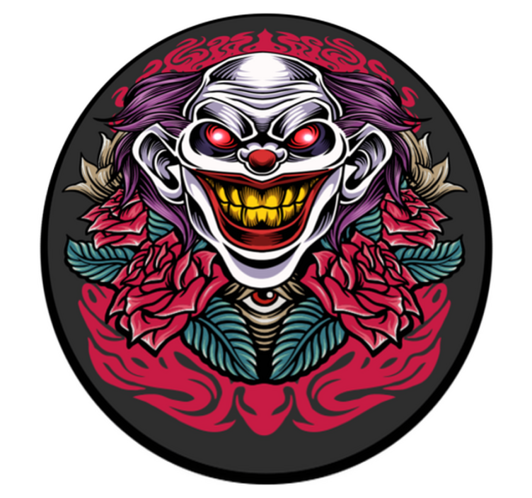 Vinylteppich rechteckig Clown kunst halloween - TenStickers