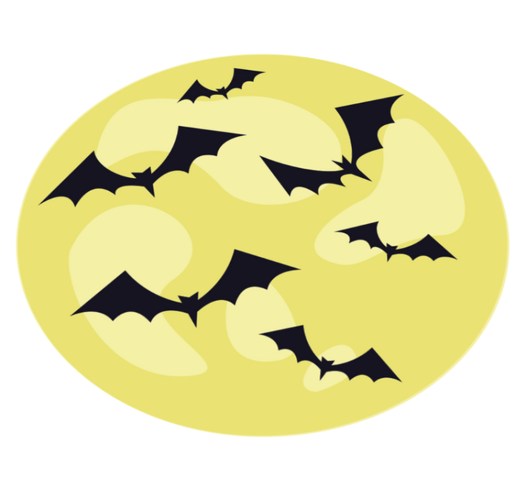 Vinyl Teppich Halloween nächtlicher fledermauskreis - TenStickers