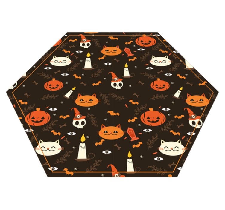 Vinyl teppich halloween festliches halloween muster - TenStickers