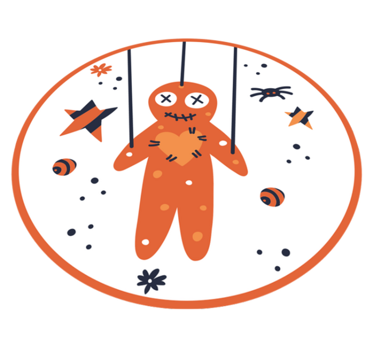 Vinyl teppich halloween lebkuchenhaus - TenStickers