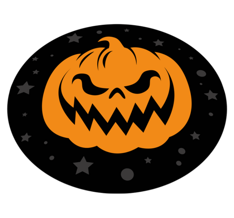 Vinyl Teppich Halloween gruseliger kürbis - TenStickers