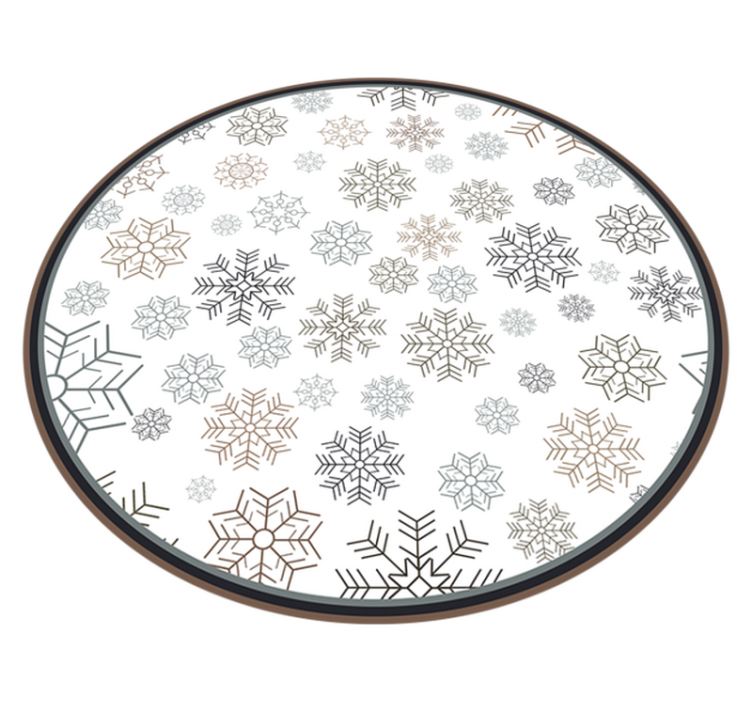 Vinyl teppich weihnachten schneeflocken muster - TenStickers