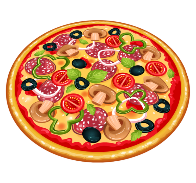 Vinyl Teppich Küche köstliches pizzastück - TenStickers