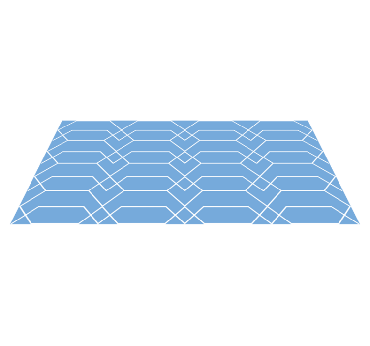 Vinyl Teppich geometrisch geometrische blaue linien - TenStickers