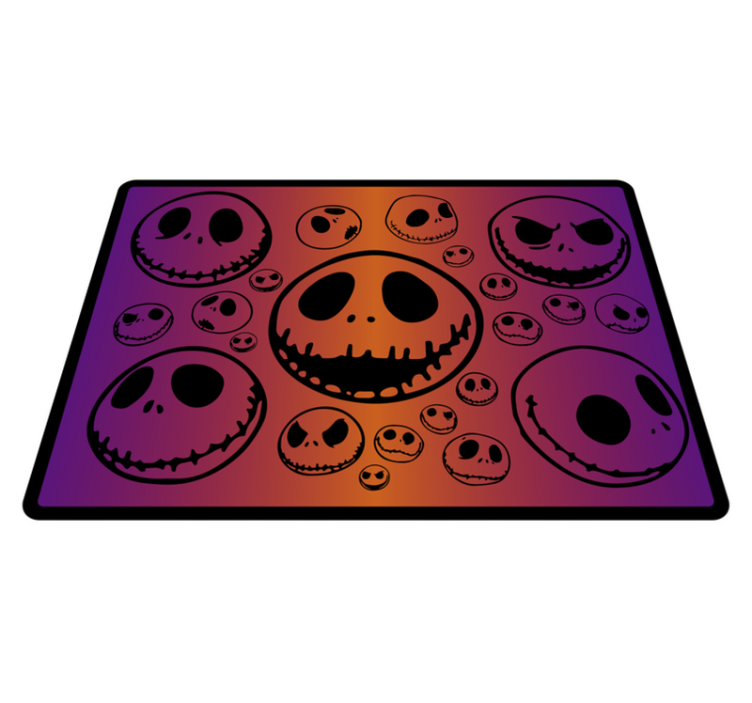 Vinyl Teppich Halloween gruseliges totenkopfmuster - TenStickers