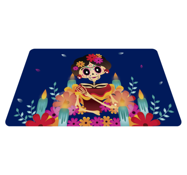 Vinyl Teppich Halloween festliches skelett - TenStickers