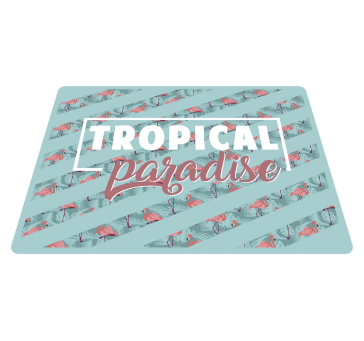 Vinyl Teppich Tiere tropisches paradies text - TenStickers