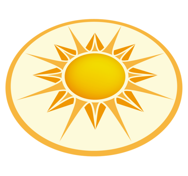 Vinylteppich kindlich sonniger emblemkreis - TenStickers