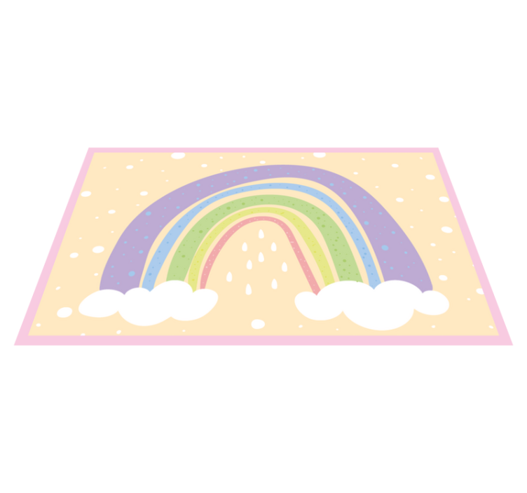 Vinylteppich kindlich pastell regenbogen - TenStickers