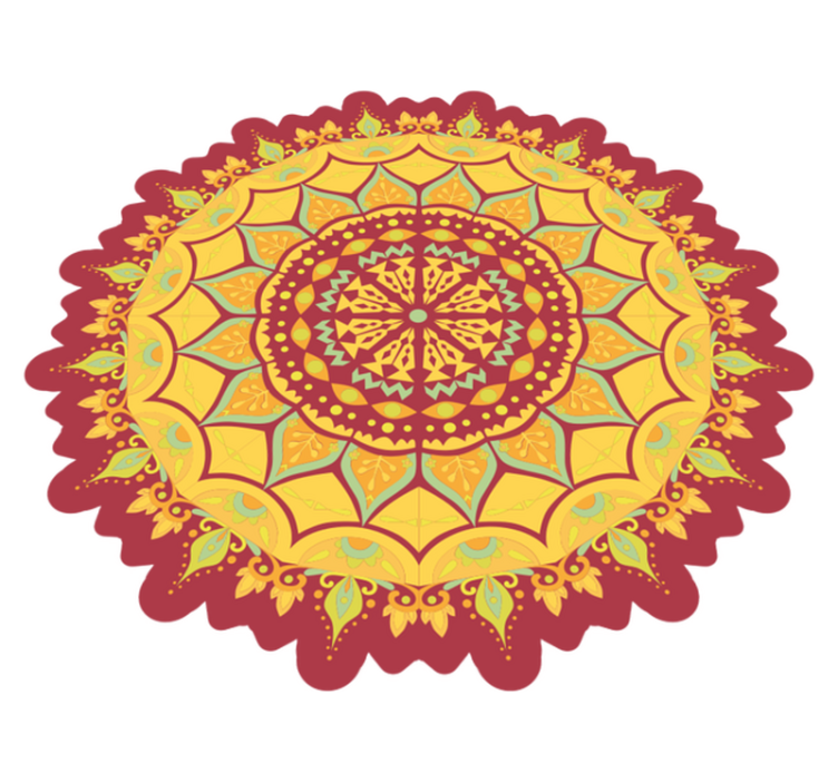 Vinyl teppich mandala kunst für den boden - TenStickers