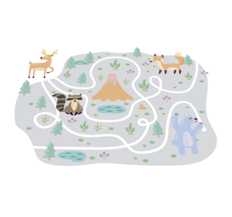 Vinyl teppich spiele verspielter waldweg - TenStickers
