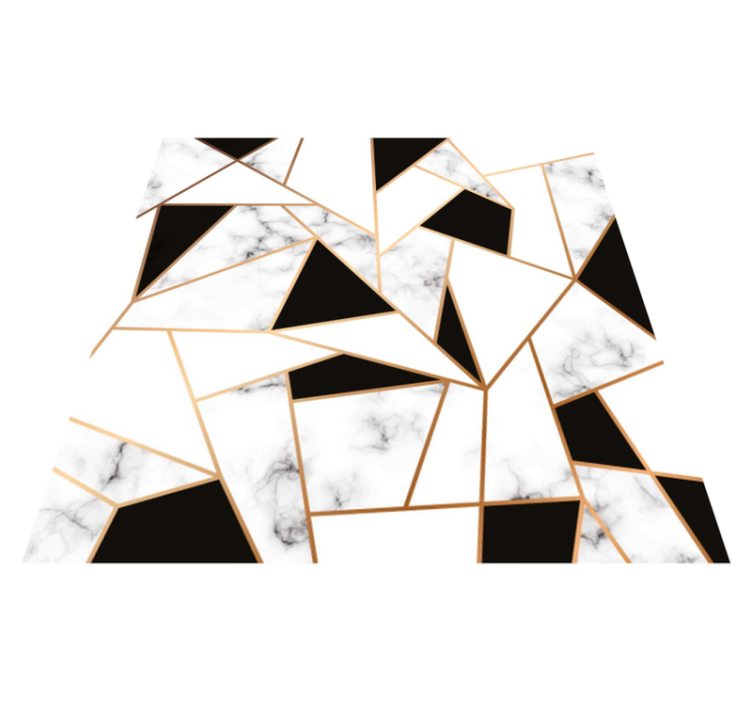 Vinylteppich modern Elegante schwarz-weiß-textur - TenStickers