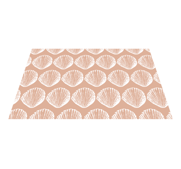 Vinyl teppich blumen muschel muster - TenStickers