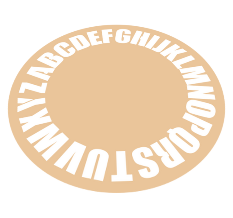 Vinyl Teppich Alphabet runder alphabet-anordnung - TenStickers