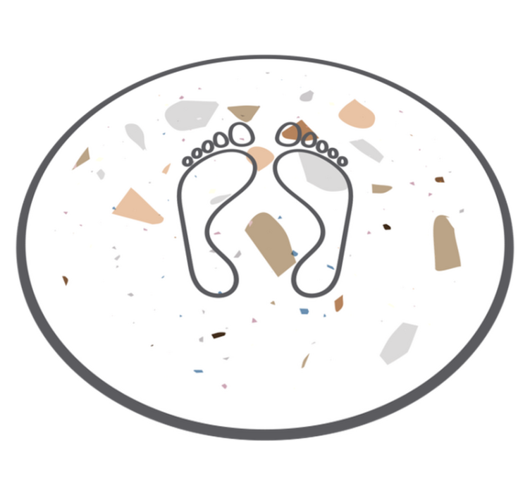 Vinyl Teppich Bad abstrakter fußabdruck - TenStickers