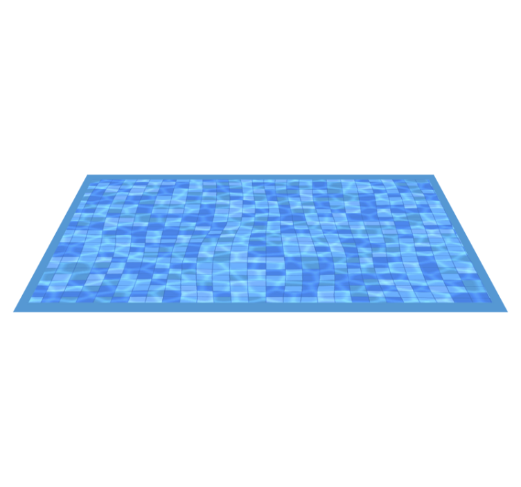 Vinyl Teppich Imitation welliges blaues mosaik - TenStickers