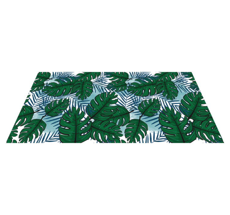 Vinyl Teppich Bad tropisches monstera-muster - TenStickers