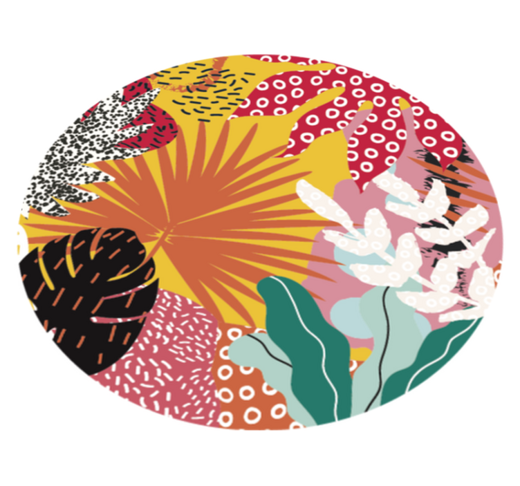 Vinyl Teppich Blumen tropische botanische Harmonie - TenStickers