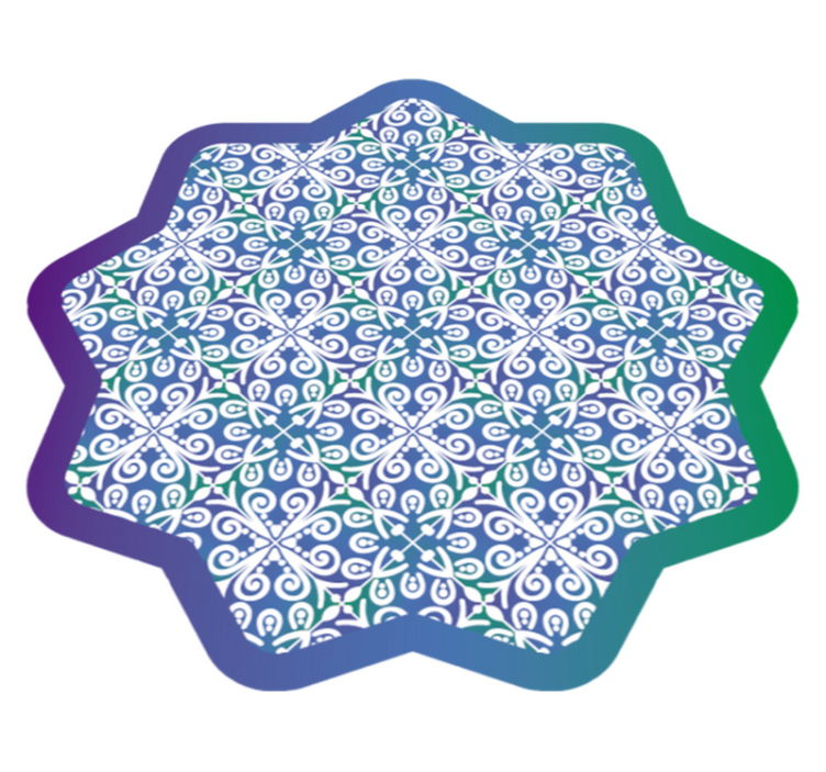 Vinyl Teppich Fliesenoptik Weihnachtsmuster - TenStickers