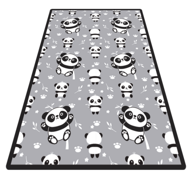 Vinyl Teppich Kinderzimmer panda-spielzeit - TenStickers