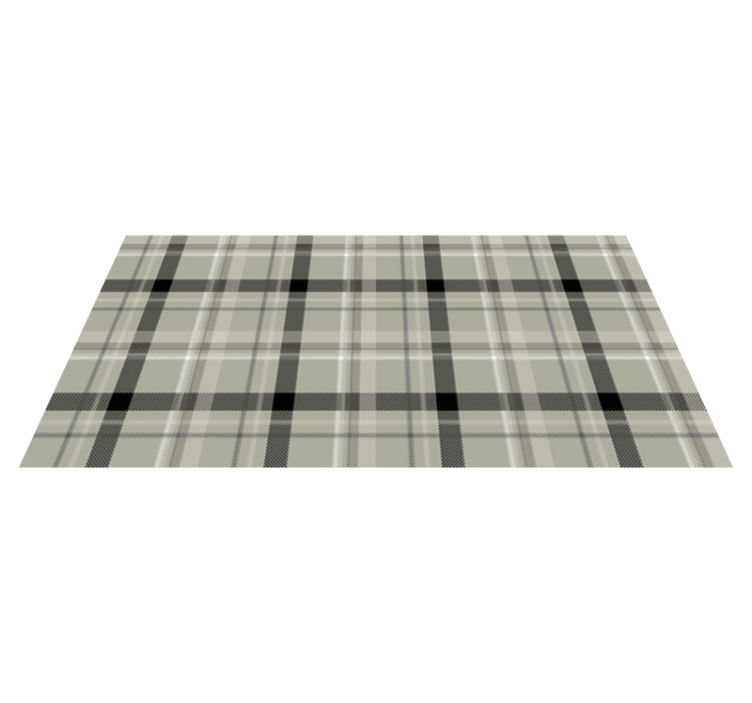 Vinylteppich geometrisch Schwarzweiss-tartan - TenStickers