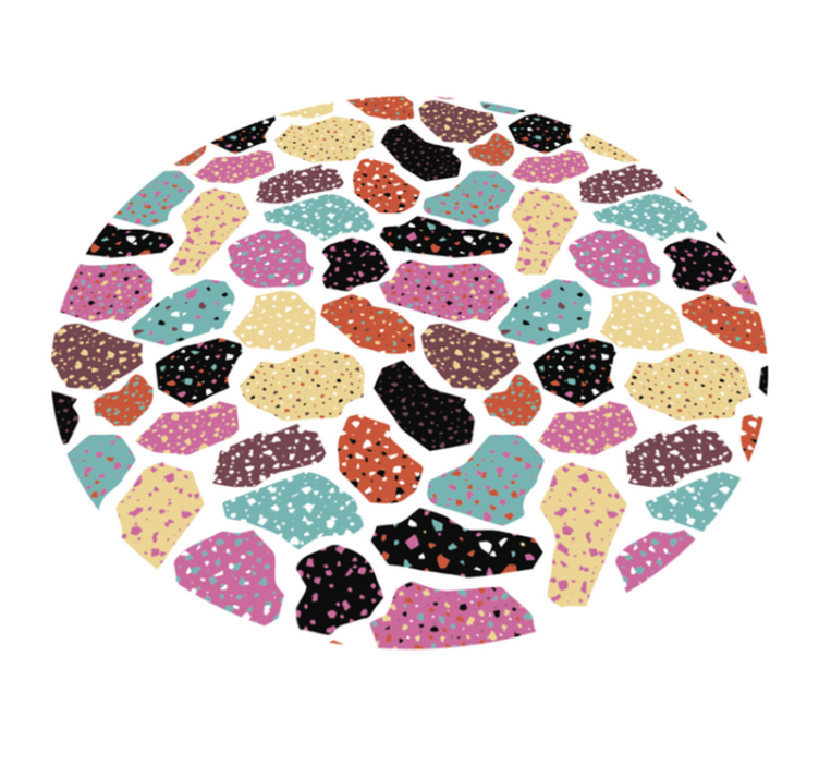 Vinyl Teppich Tiermuster gesprenkelter terrazzo - TenStickers