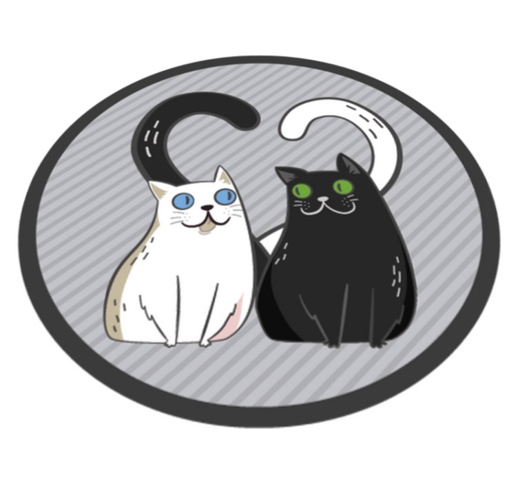 Vinyl Teppich Tiere kuschelige katzen - TenStickers