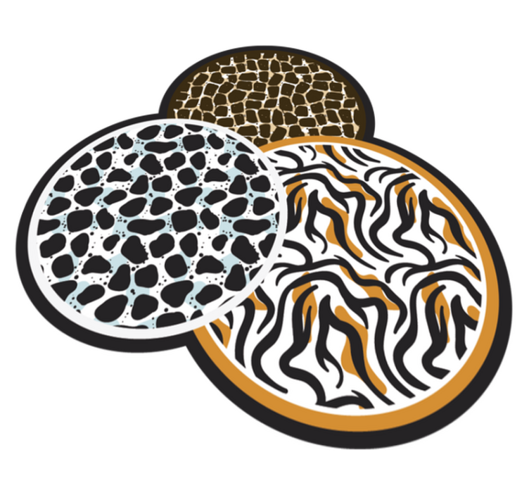 Vinyl Teppich Tiermuster safari-motiv-trio - TenStickers