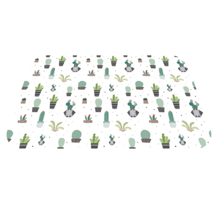 Vinyl Teppich Blumen kaktus-muster - TenStickers