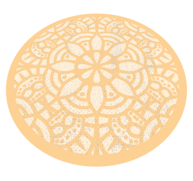 Vinyl teppich mandala im kreismuster - TenStickers