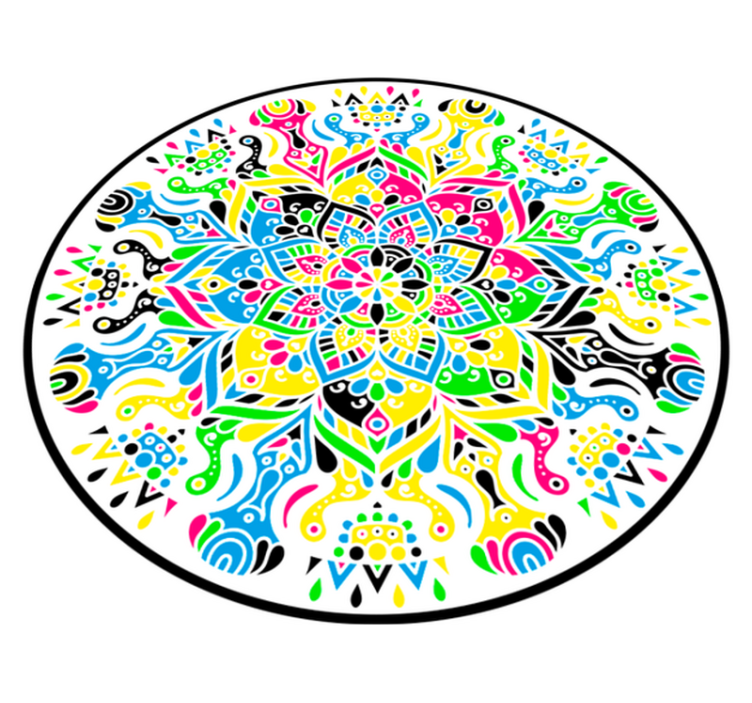 Vinyl Teppich Mandala lebendiges mandala - TenStickers