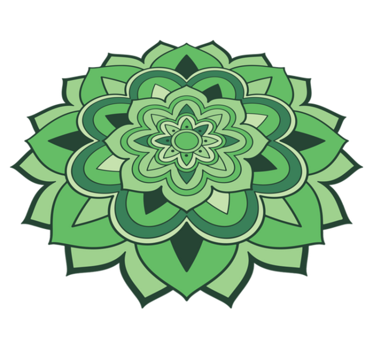 Vinyl teppich mandala grünes mandala emblem - TenStickers