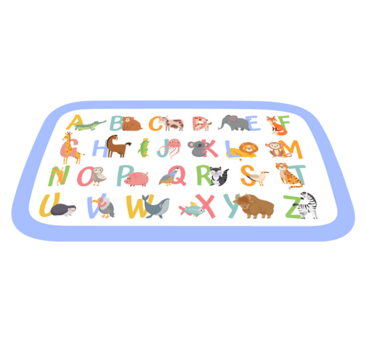 Vinyl teppich alphabet tierisches spiel - TenStickers
