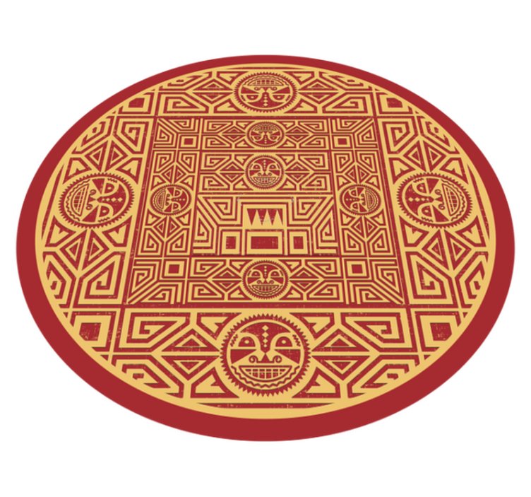 Vinyl Teppich Mandala stammes-Kreis - TenStickers