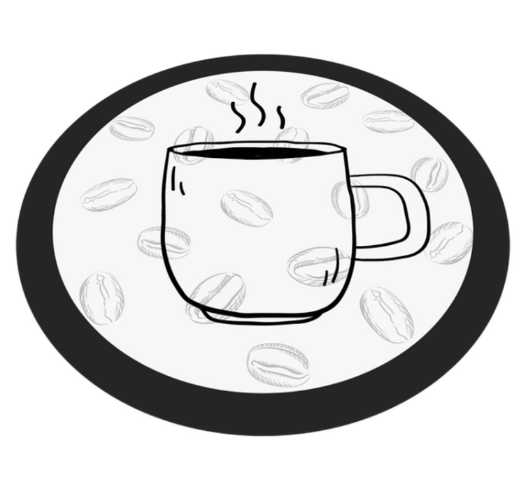Vinyl Teppich Küche kaffeetasse abbildung - TenStickers