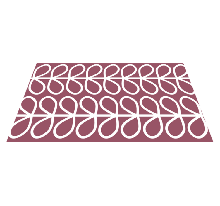 Vinyl teppich geometrisch mit abstraktem blattmuster - TenStickers
