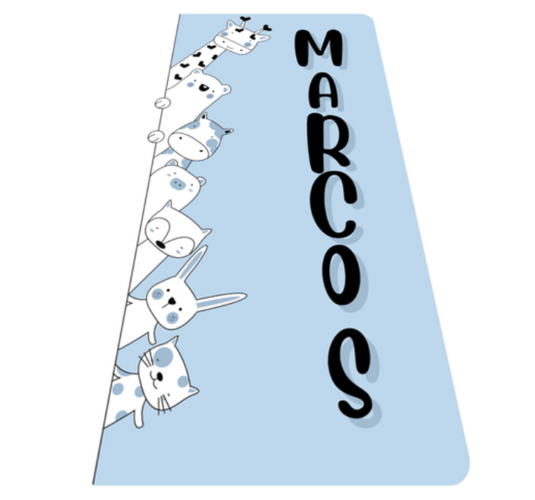 Vinyl Teppich mit Namen personalisierte tiere - TenStickers