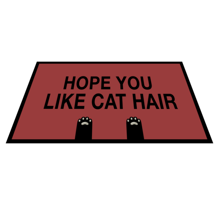 Vinyl Teppich Spruch katzenhaar-humor - TenStickers