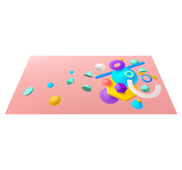 Vinyl teppich geometrisch formenvielfalt - TenStickers