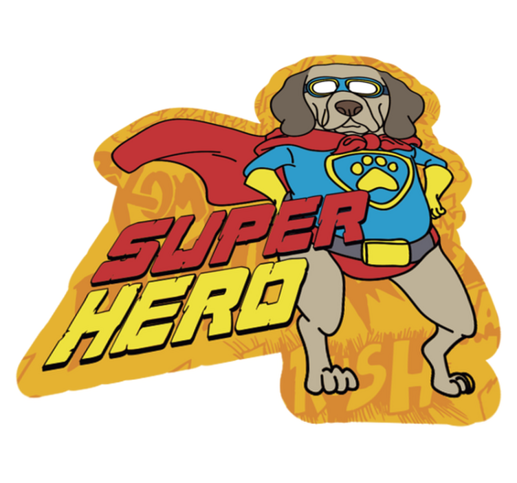Vinylteppich kindlich superhelden-hund - TenStickers