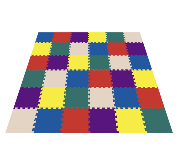 Vinylteppich kindlich bunte puzzlematte - TenStickers