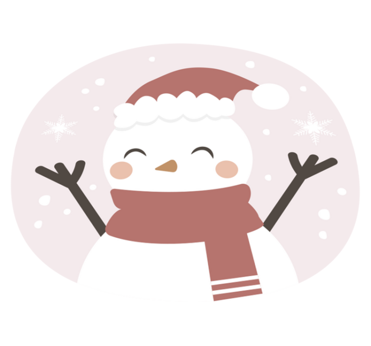 Vinyl Teppich Weihnachten fröhlicher schneemann - TenStickers