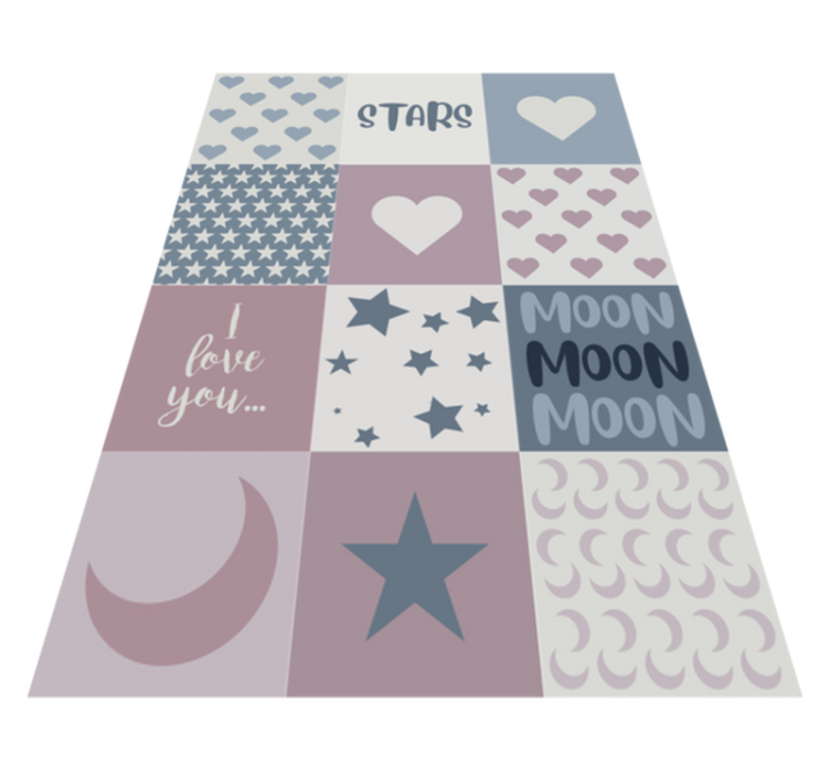 Vinyl Teppich Kinderzimmer liebe dich mond - TenStickers