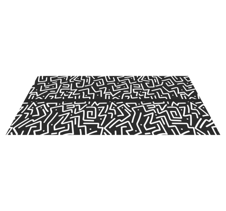 Vinyl teppich geometrisch im abstrakten labyrinth - TenStickers