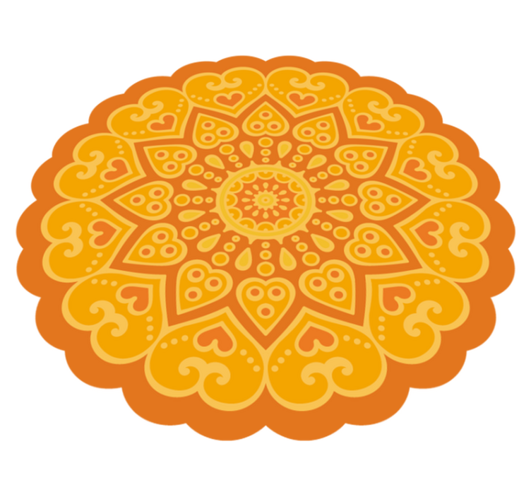 Vinyl teppich mandala als bodenakzent - TenStickers