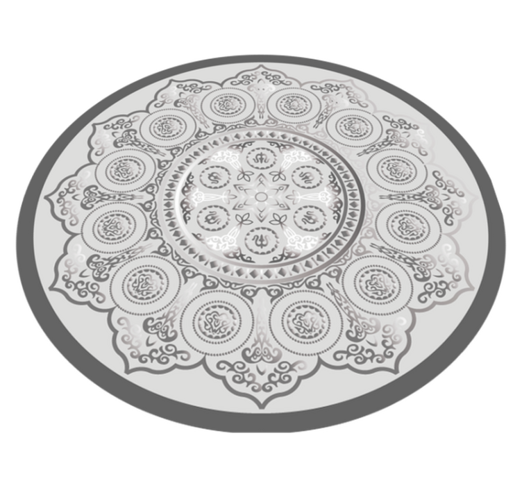 Vinyl teppich mandala mit mandala muster overlay - TenStickers
