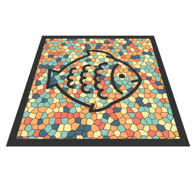 Vinyl teppich mosaik fischmuster - TenStickers